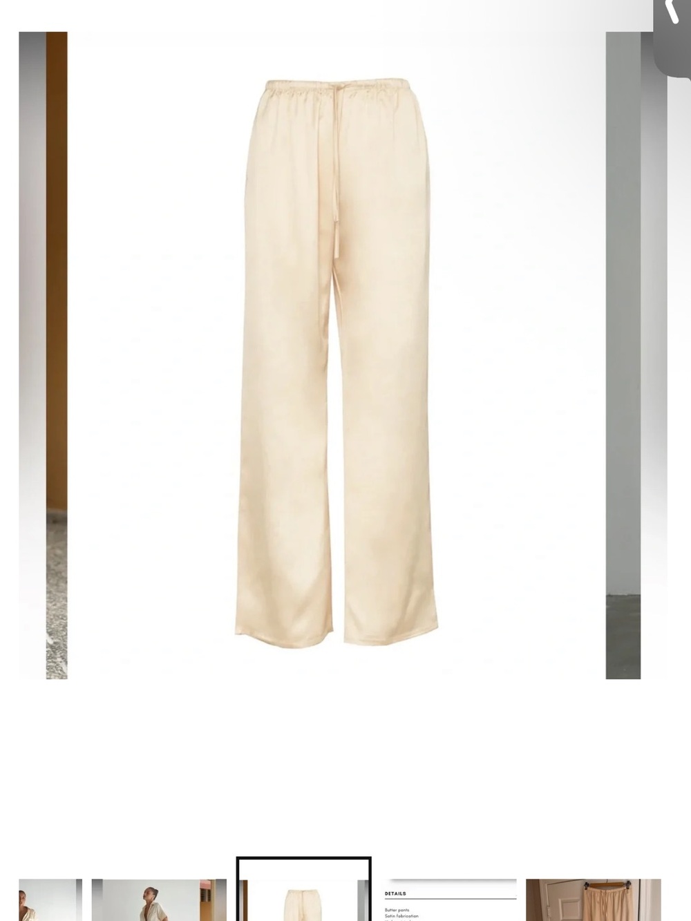 Charcoal Brown Satin Pants - Brown
